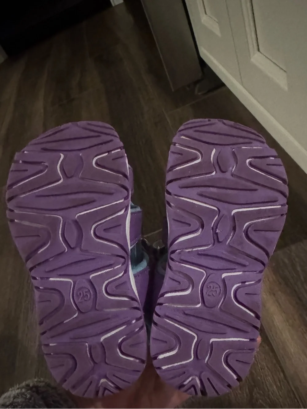 BODATU Girl Water Sandals Rubber Toddler Velcro Strap Walker Shoes 25 Purple 8.5